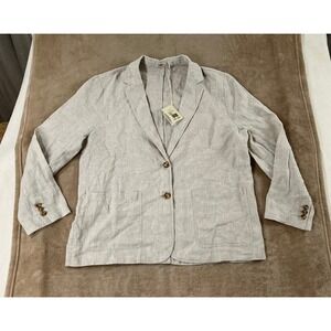 FAHERTY Ventura Linen Blazer Flax size XL Lightweight Button Down MSRP $228 NEW